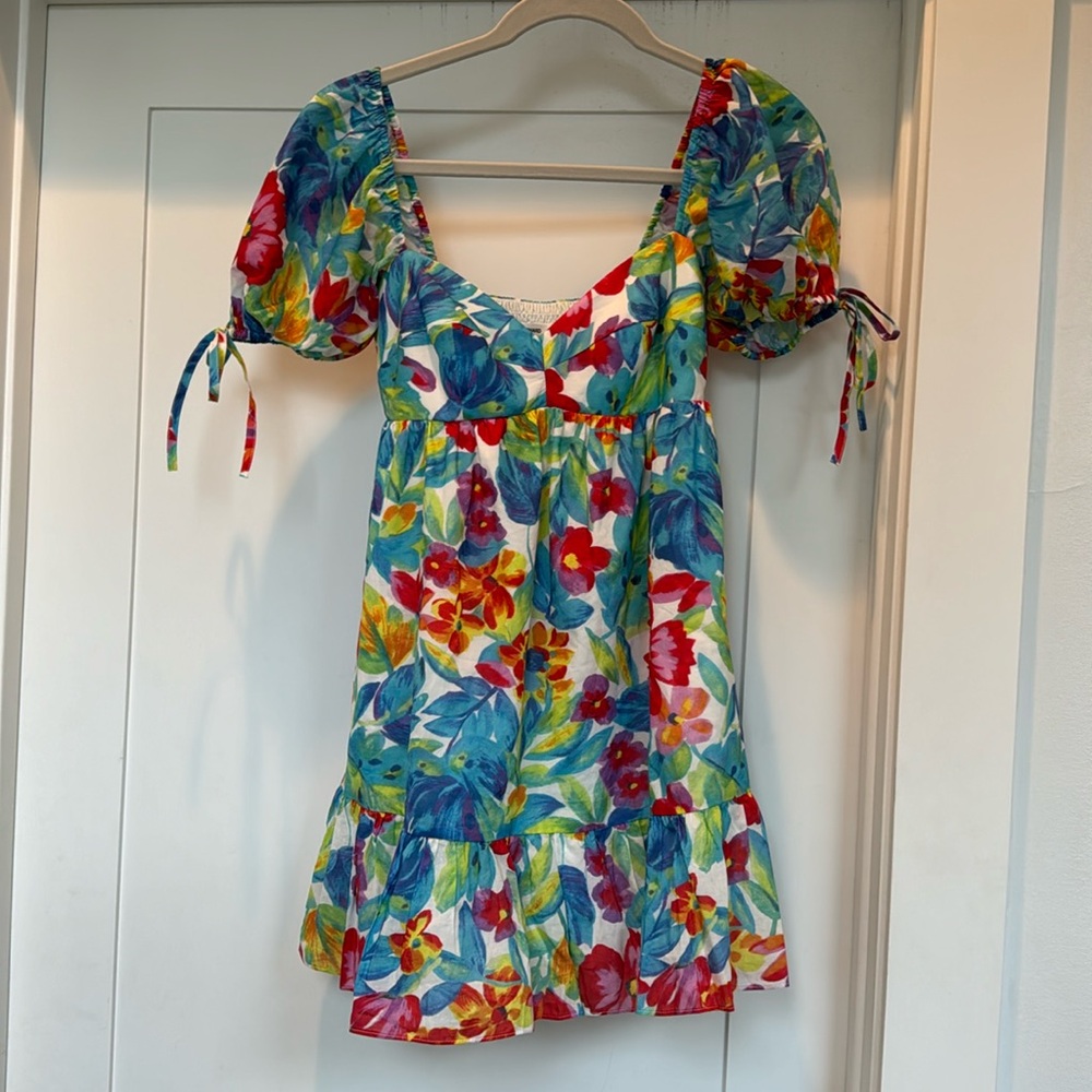Amanda Uprichard - floral mini dress - small baby doll style